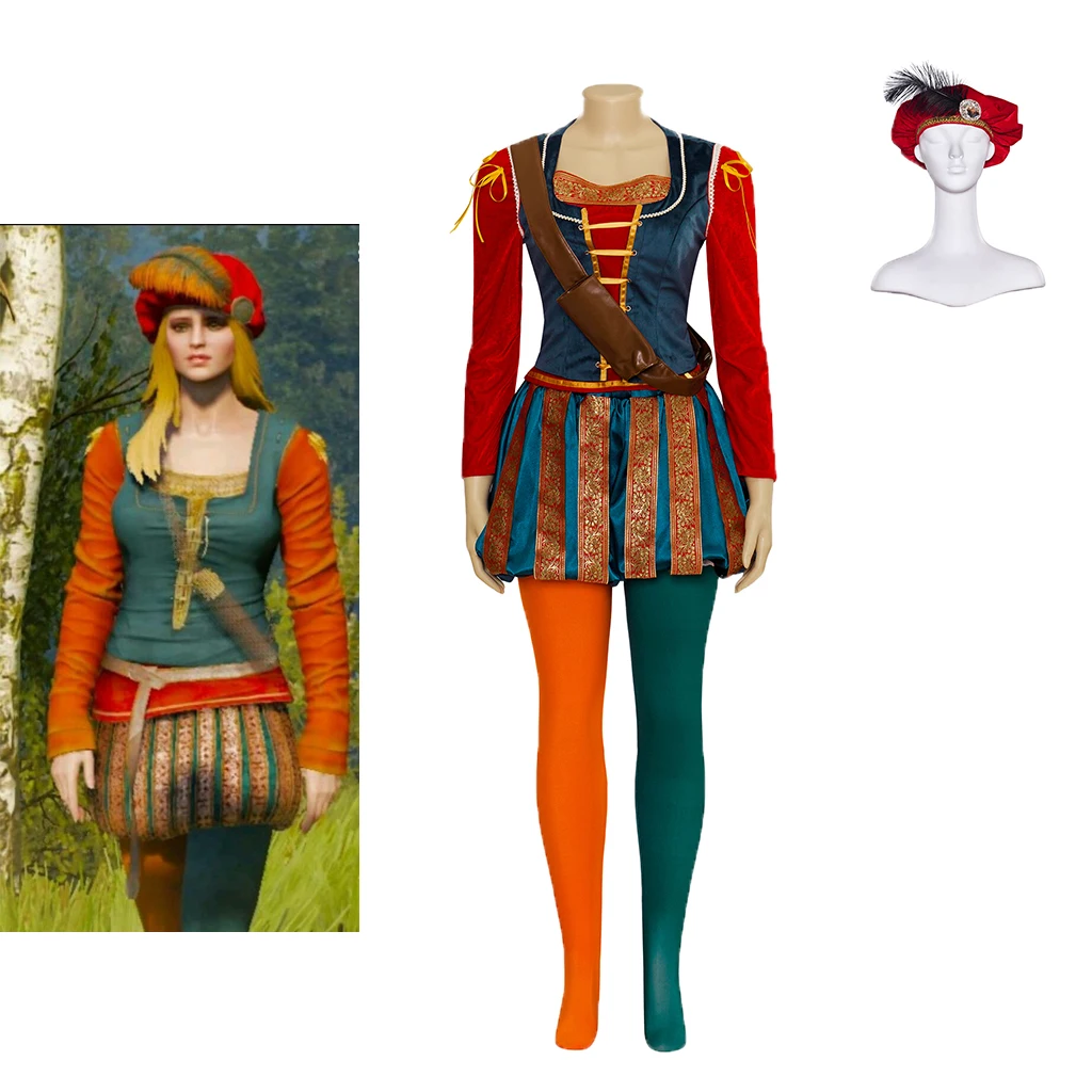 Женский костюм для косплея Priscilla на Хэллоуин с шапкой полный комплект ролевых игр