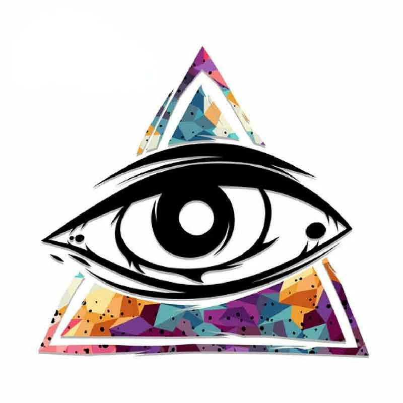 

13cm x 11.8cm Creativity for All Seeing Eye Funny Car Stickers DIY Sticker Bumper Decoration 3D Vinyl Car Wrap Decal Decoration