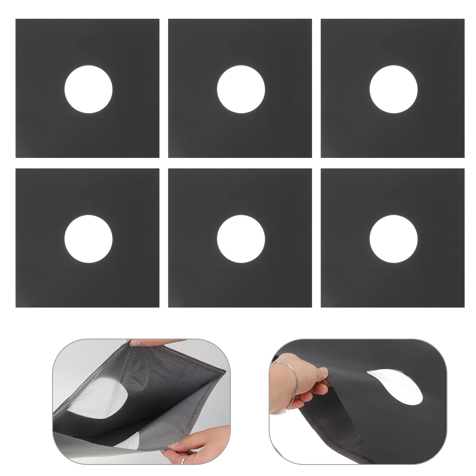 

10 Pcs Record Bag Inner Protector Vinyl Cover Standard Storage Photo Album Protective Reusable Albums Sleeve Stable