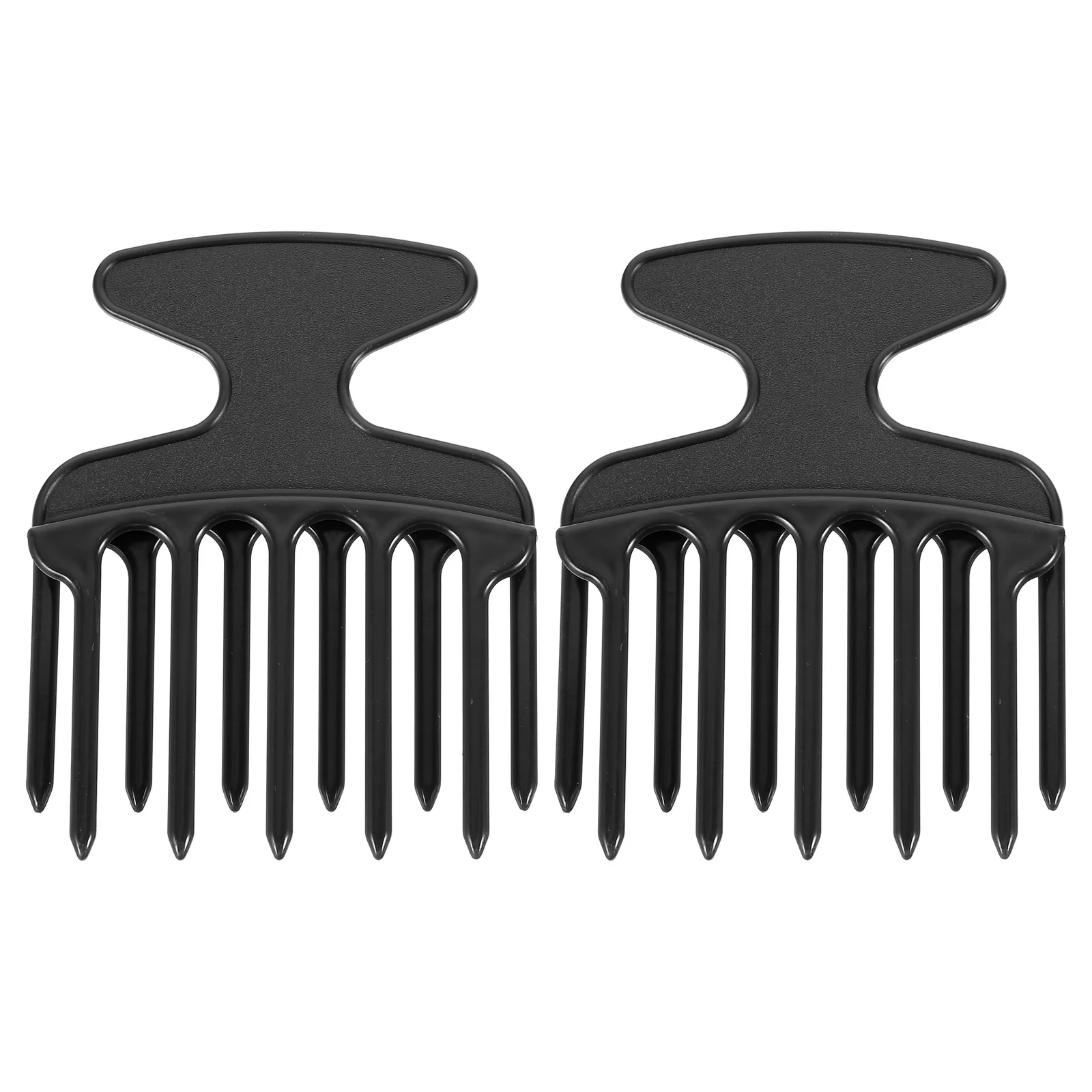 

2pcs Large Fork Shape Comb Wide-tooth Rib Comb Hair Pick Comb for Hair Design