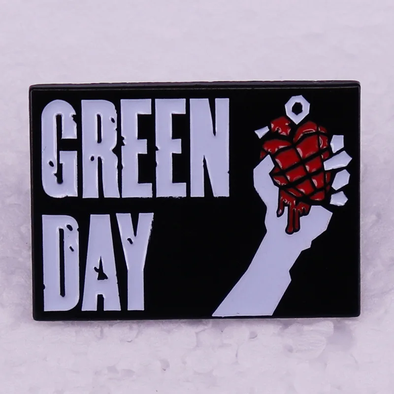 

Жесткая эмалированная брошь в виде рок-группы Green Day, значок на лацкан, брошь для ювелирных изделий, аксессуар