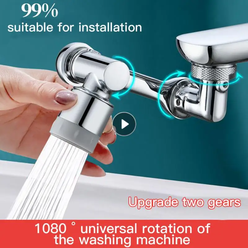 

Universal Faucet Splash Filter 1080° Rotate Lifting Splash Proof Faucet Faucet Extenders Mechanical Arm Bathroom Accessories