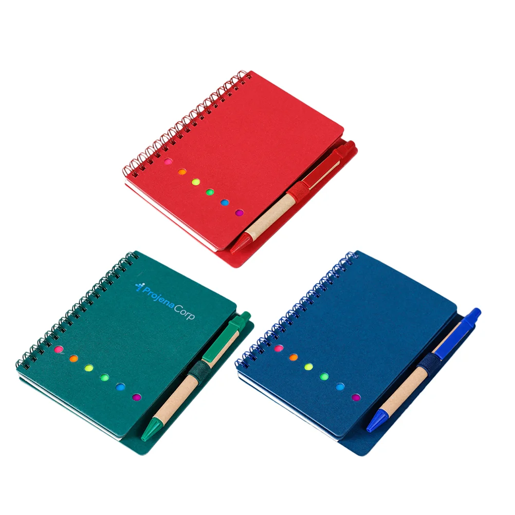 

Spiral Notebook Journal Wirebound Sketch Book Notepad Diary Memo Planner with Pen Holder for School Office Business 3 Set