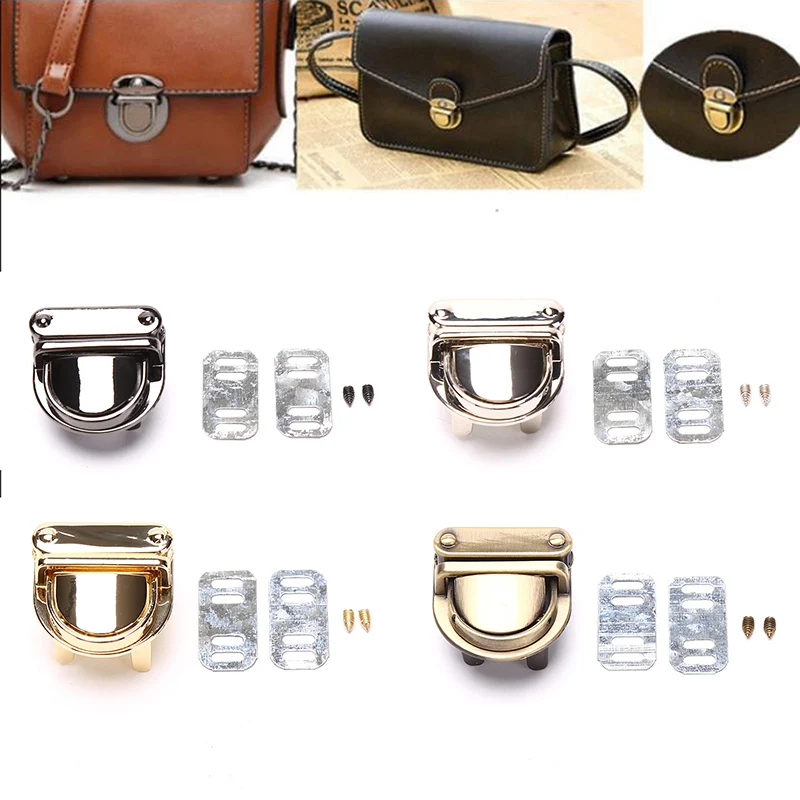 

1Pc Metal Durable Clasp Lock For DIY Handbag Bag Purse Luggage Bag Accessories Bag Hardware Switch Locks