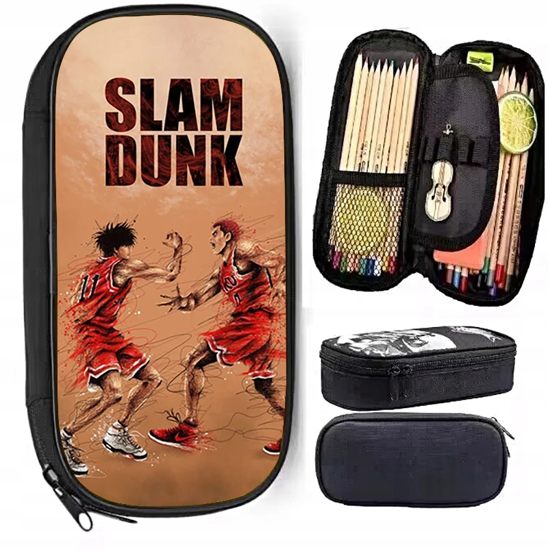 

Классический карандаш Slam Dunk для мальчиков, баскетбольные кошельки в стиле Харадзюку для девочек, косметичка, сумки, канцелярские принадлеж...