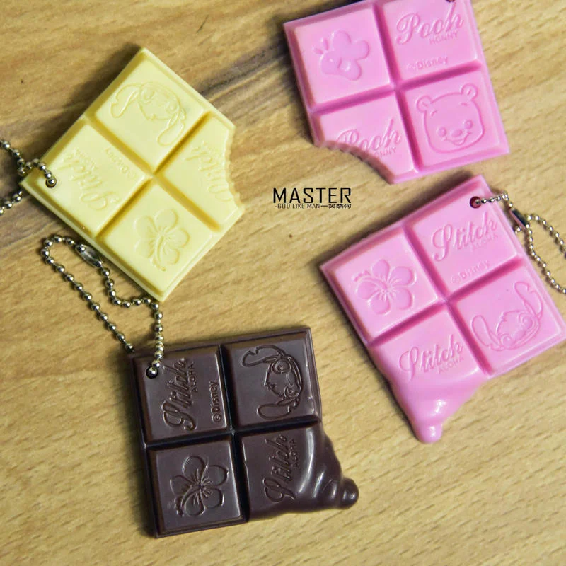 

Simulation Chocolate Pendant 4cm Stitch Mini Lovely Anime Figure Model Mickey Winnie Doll Kids Toys Girls Boy Ornaments Gift