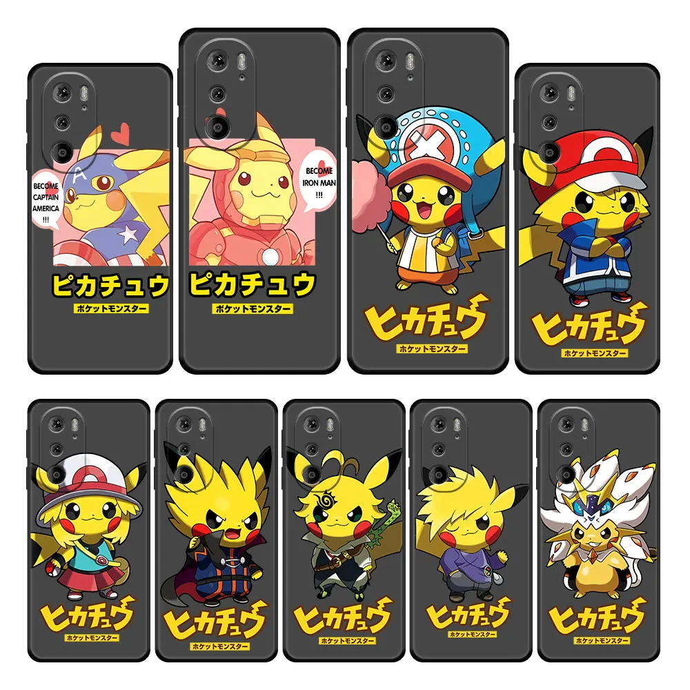 

Official Fashion TPU Cell Case Coque for Moto G71 G31 G22 G60 Edge 20 30 Pro G30 G51 5G S30 One Fusion Pokemon Pikachu Marvel