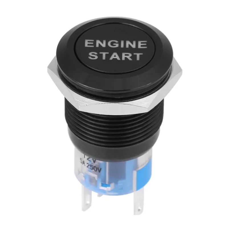 Металлический кнопочный переключатель 19 мм сброс самоблокировка пусковой