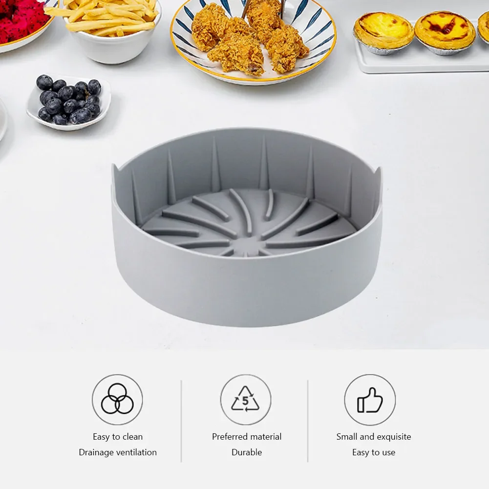 

Fryers Basket Fried Chicken Air Fryer Silicone Environmentally Gadgets for Family Baking Camping Barbecue