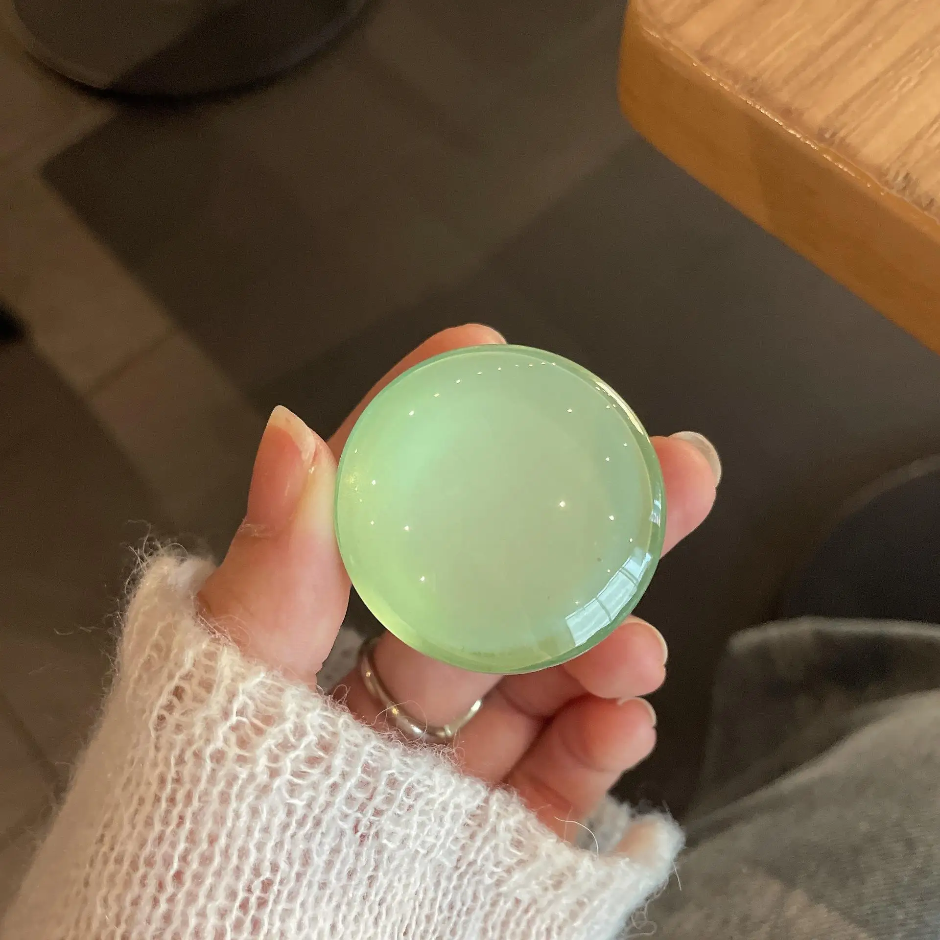 Круглый держатель для телефона с хрустальным шариком iPhone Samsung Xiaomi Huawei