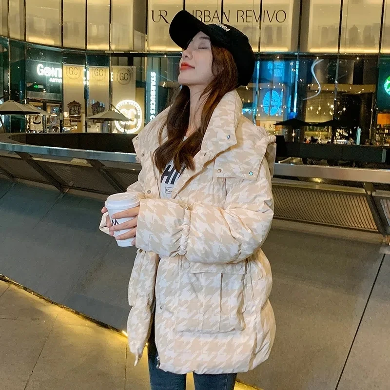 Down Cotton Padded Jacket Women 2022 Autumn Winter New Fashion Loose All-match Casual Bread Coat Female Hooded Thick Warm Parkas
