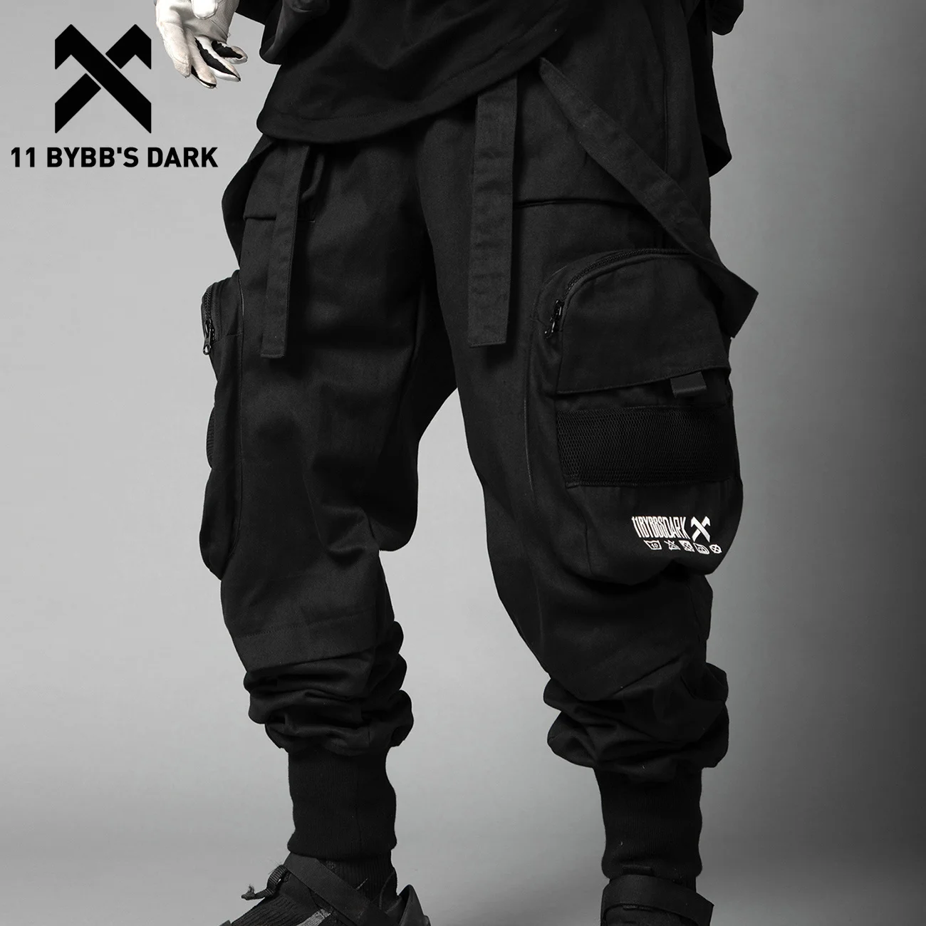 

11 Ribbons Multi Pockets Tactical Cargo Pants 2023 New Men Women Hip Hop Streetwear Techwear Trouser Joggers Men