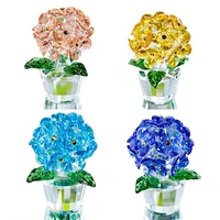 new hydrangea crystal crafts home dresser car ornaments ziyang flowers bloom girls teachers day gift