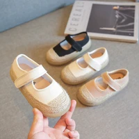 2022 autumn new childrens shoes men and girls canvas single shoes magic sticker students breathable board shoes kids shoes