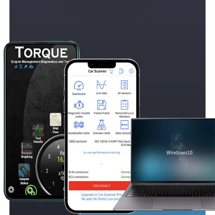 Сканер OBD II для iOS Android PC светильник ческий диагностический сканер кодов двигателя