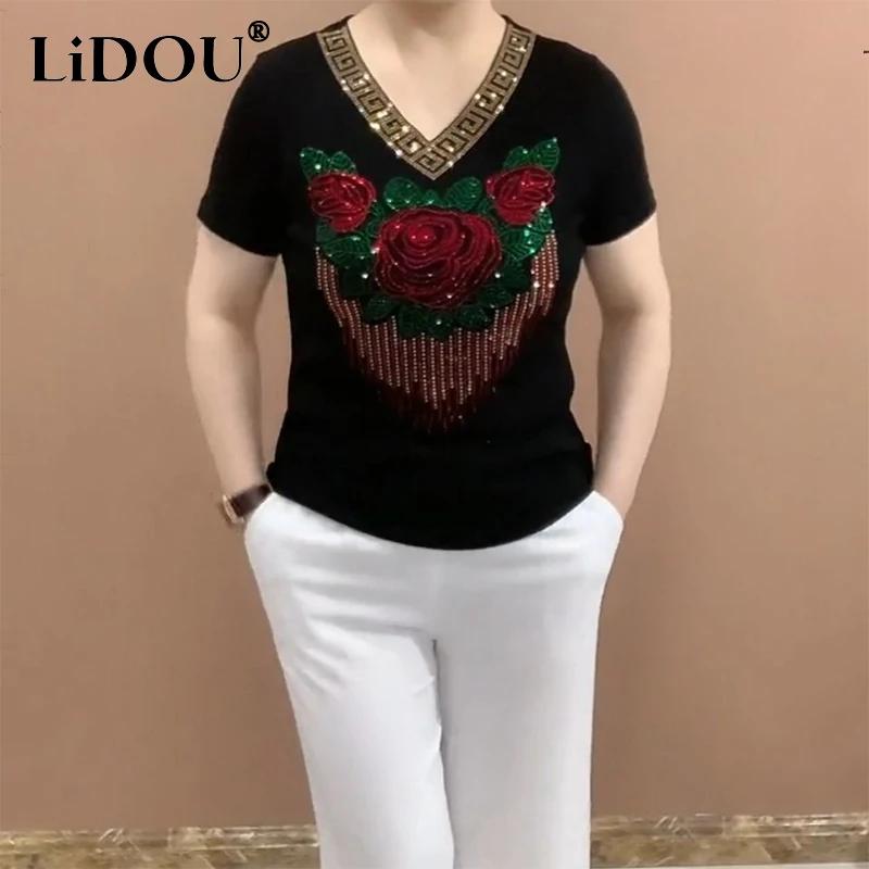 Женская футболка NoEnName_Null вискоза полиэстер