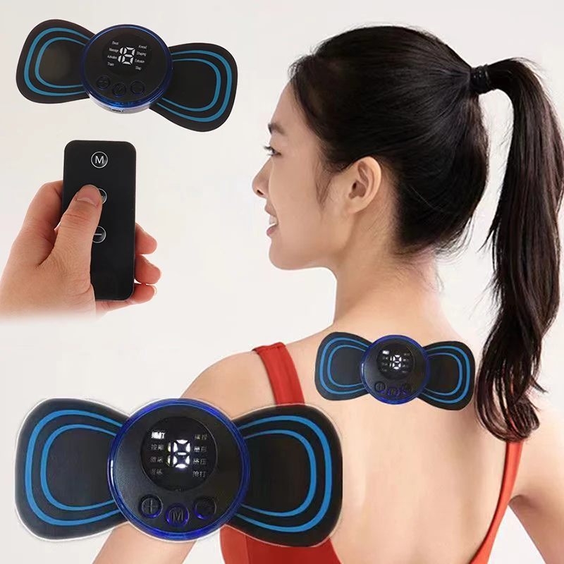 

1Set Portable EMS Neck Stretcher Electric Massager 8 Mode Cervical Massage Patch Pulse Muscle Stimulator Relief Pain