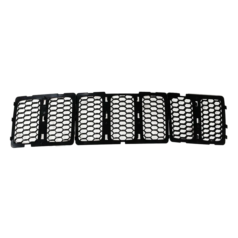

6X Car Black Front Grille Inserts Trim Mesh Kit For Jeep Grand Cherokee 2014-2016