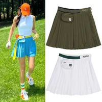 golf shorts skirt womens elastic waist pleated skirt summer outdoor sports skirt fashion irregular skirt