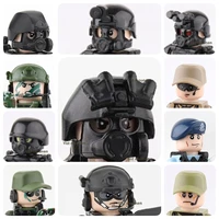 city police special forces minifigure soldier model mini bricks toys modern police soldier figures building blocks toys kid gift