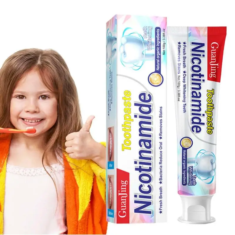 

Отбеливающая зубная паста Niacinamide, пробиотик, эффективное отбеливание и освежающее средство для гигиены полости рта, удаление пятен