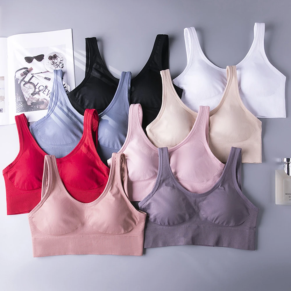 

Спортивный бюстгальтер, женский укороченный топ для фитнеса, бесшовный мягкий бюстгальтер пуш-ап для тренировок, ударопрочный сексуальный ...