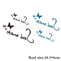 water transfer tattoo sexy black letter butterfly tattoo body art waterproof temporary fake flash tattoo for man woman 10 56cm