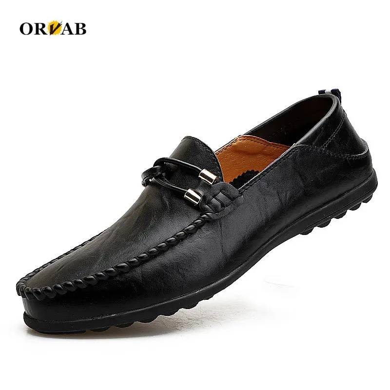 

Shoes Men Leather Original Chaussure Homme Soft Comfortable Driving Moccasin Lightweight Genuine Leather Men Casual Shoes Flats