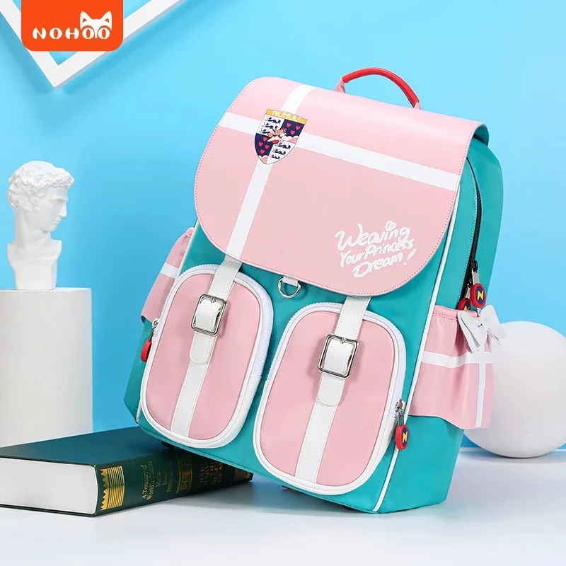 Fashion Pink Girls School Bags Kid Large Capacity Nobility British Style Children Backpacks Orthopedic Primary Student Schoolbag
