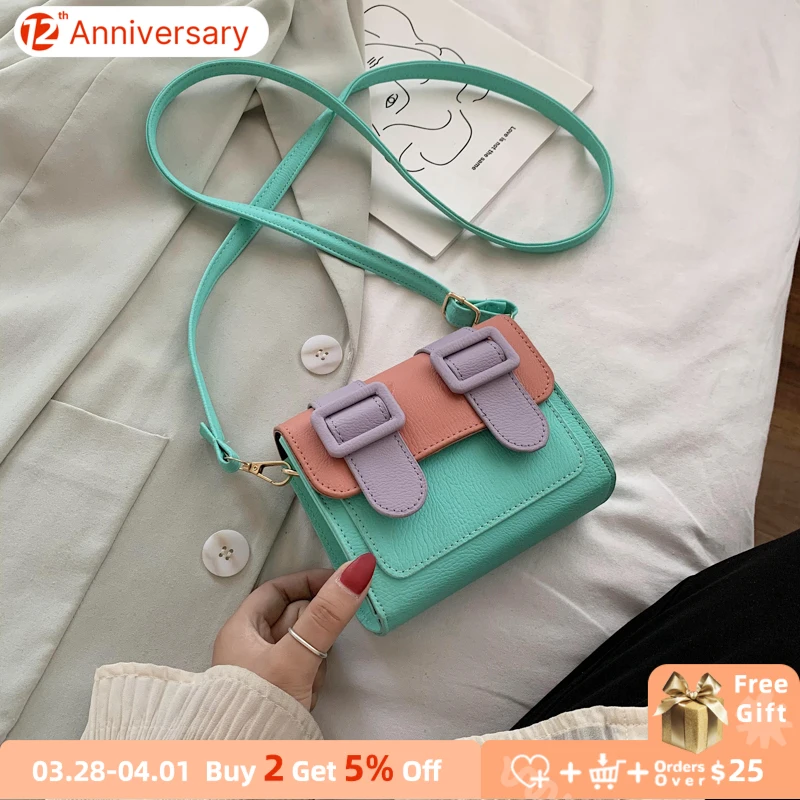 

Vintage PU Leather Mini Crossbody Bags for Women Fashion Ladies Flap Shoulder Messenger Bags Female Protable Phone Purse Handbag