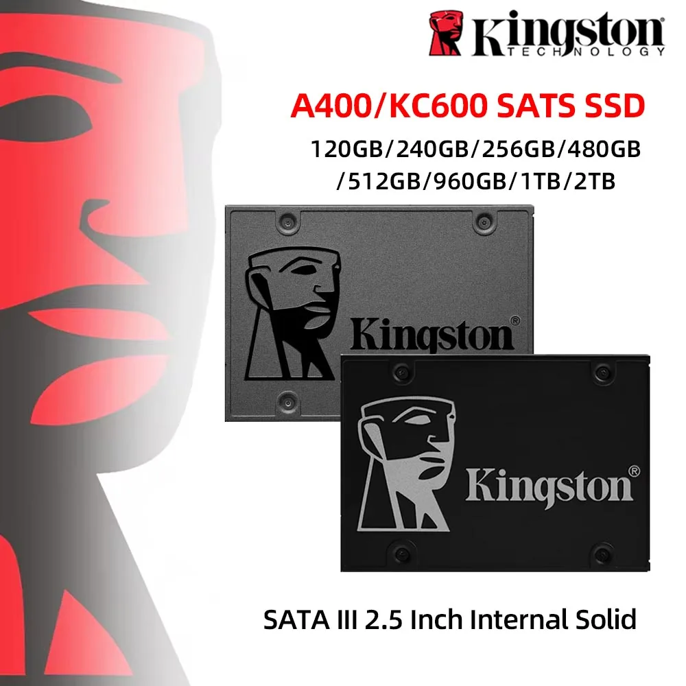 Kingston A400 120 ГБ 240 480 960 KC600 SSD 1 ТБ 256 512 2 SATA 3 5 Внутренний твердотельный накопитель HDD