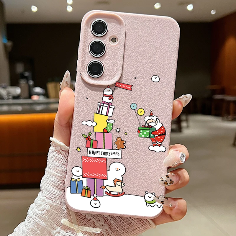 Рождественский подарок Чехол для Samsung Galaxy S24 S23 Ultra S22 S21 S20 FE A14 A15 A16 A25 A34 A35 A52 A53 A54 A55 5G