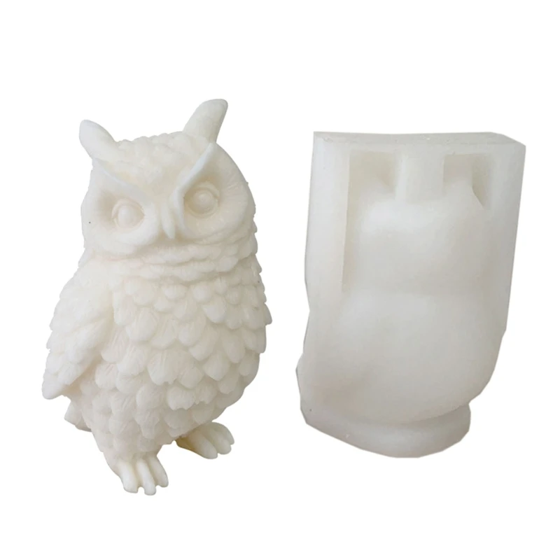 

3D Owl Silicone Candle Soap Making Mold for DIY Candle Making Epoxy Casting Candle Silicone Mould Handmade Decor Craft T8DE