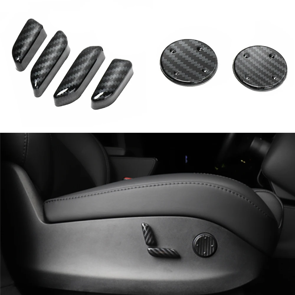 6 шт. регулируемые кнопки для сиденья из углеродного волокна Tesla Model X S 2012-2021