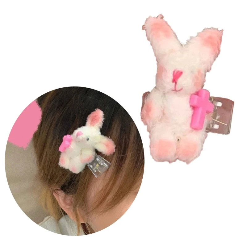 

Shy Rabbit Hair Clip Barrettes Sweet Girls Headwear Accessories Pink Rabbit