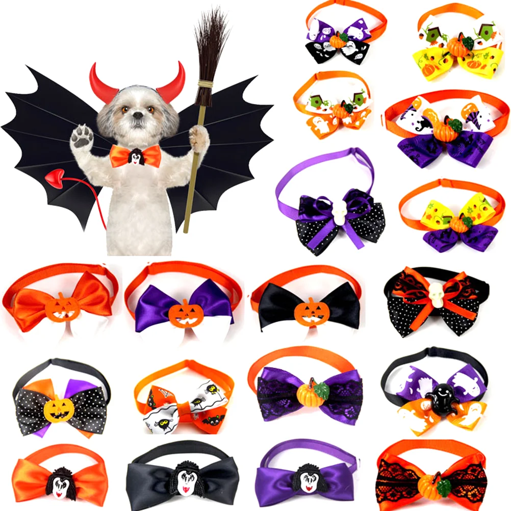 

20Pcs Tie Dog Hair Bows Supplies Puppy Collars Dog Collar Collar