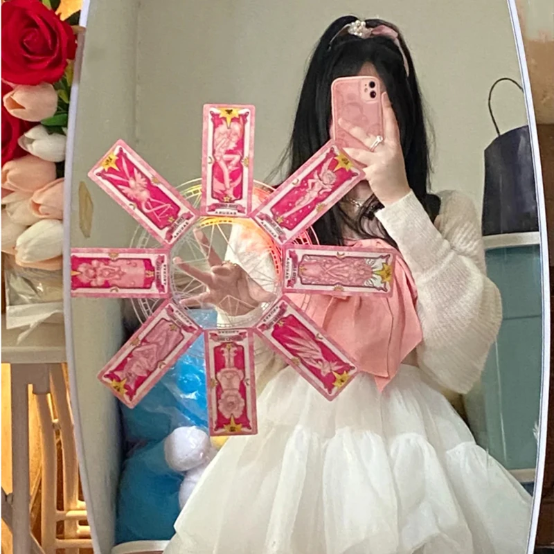 Anime Card Captor Kinomoto Sakura Cosplay Magic Circle Clow Card Tarot Turntable Funny Toy Prop