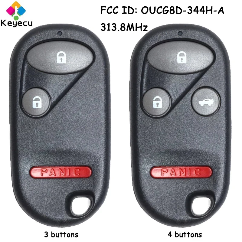 

KEYECU Keyless Entry Remote Car Key With 3 4 Buttons 313.8MHz for Honda CR-V 2002-2004 Element 2005-2011 Fob FCC#: OUCG8D-344H-A