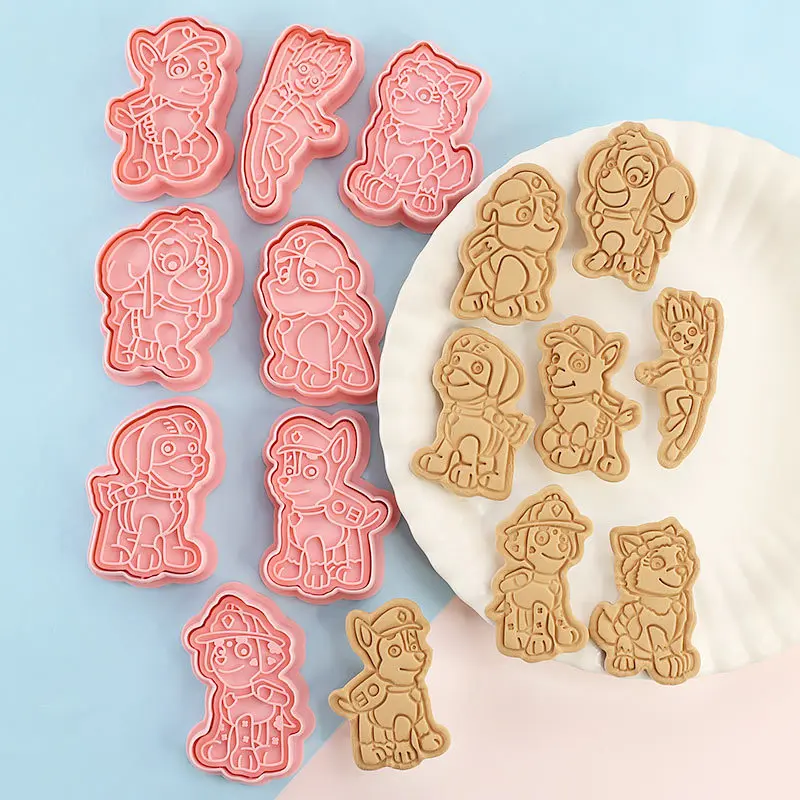 

Paw Patrol Cookie Cutter Set Plastic Set DIY 3D Baking Mould Cookies Cutters Cartoon Puppy Biscuit Baking Tools Decoration Tools