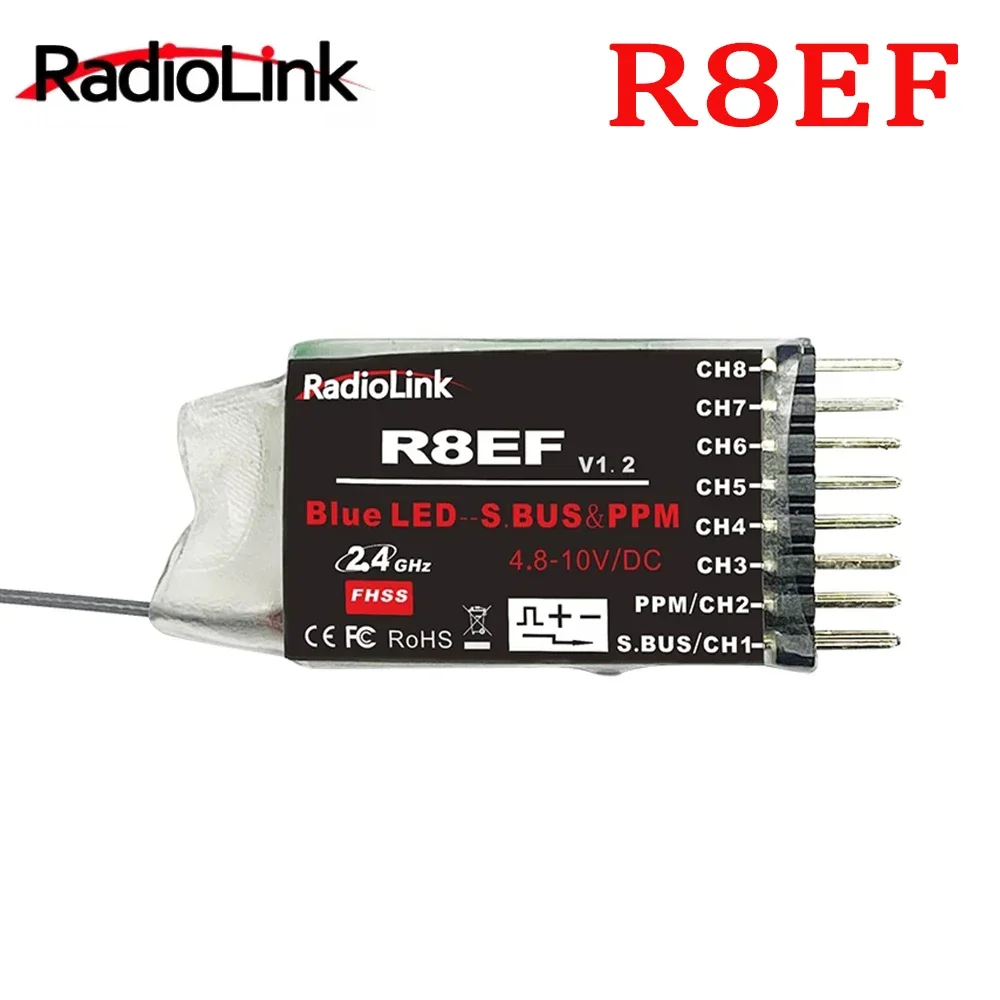Radiolink R8EF 2 4 ГГц 8-канальный радиоуправляемый приемник с поддержкой сигнала S-Bus/PPM/PWM