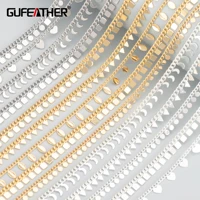 gufeather c176diy chainpass reachnickel free18k gold rhodium platedcopperthick silverdiy necklacejewelry making1mlot
