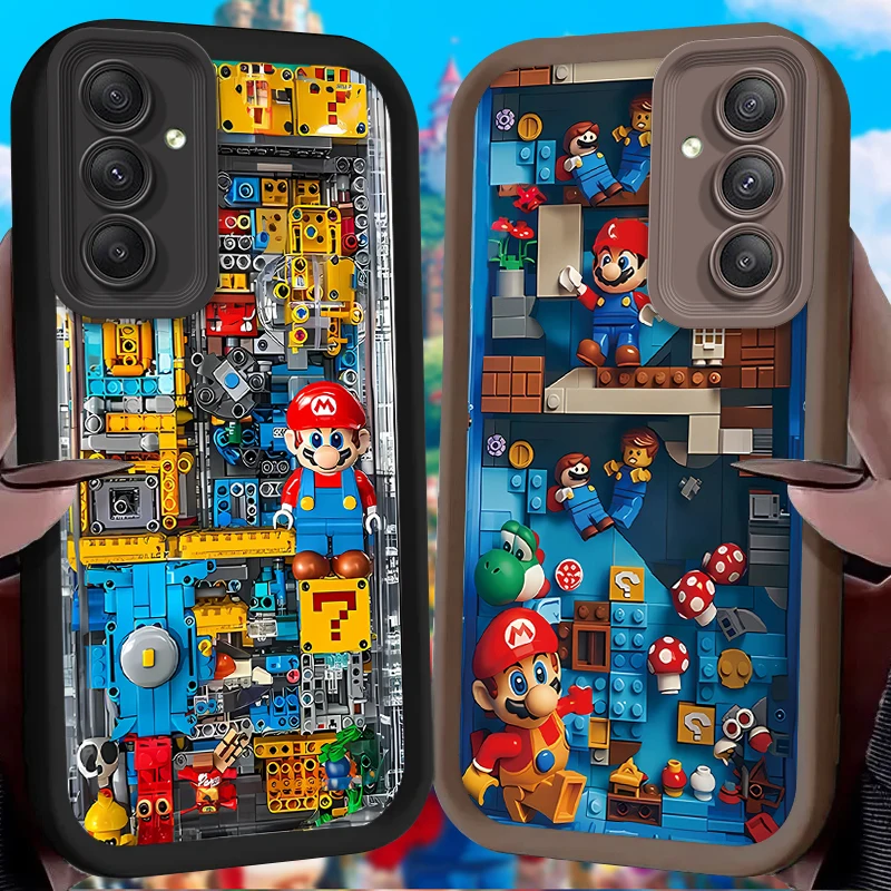 Чехол M-Marios Building Blocks для Samsung Galaxy A35 A55 A15 A25 A16 A06 A05 A05S A24 A13 A23 A12 A22 A32 A52 A71 A51 4G Cover