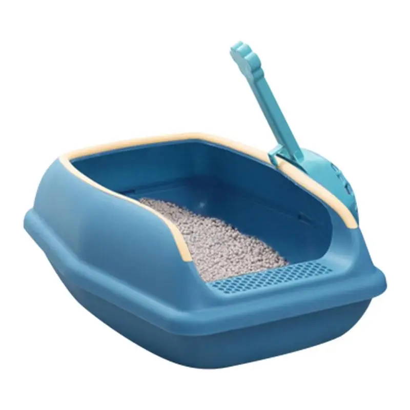 Anti-splashing Kitten Litter Box Prevent Sand Leakage Cat Litter Pan Cat Toilet Easy To Scoop And No Odor For