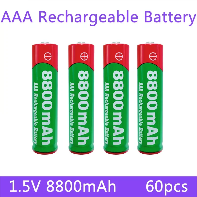 

NEW2023 New 1.5V AAA rechargeable battery 8800mAh AAA 1.5V New Alkaline Rechargeable battery for led light toy MP3 long life