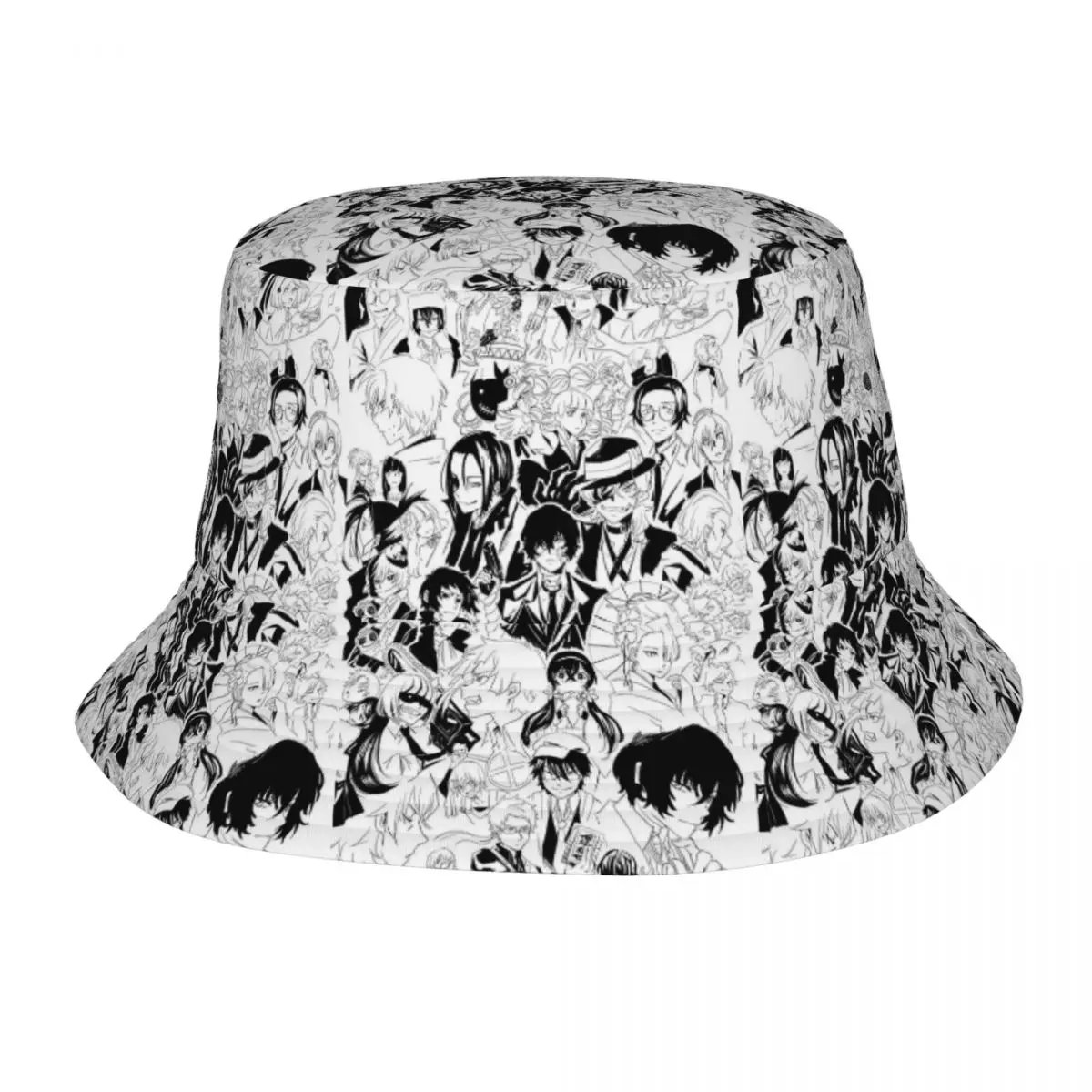 

Travel Headwear Bungou Stray Dogs Anime Manga Merch Bucket Hats Girl Sun Hats Dazai Osamu Bob Hat Foldable Fisherman Cap