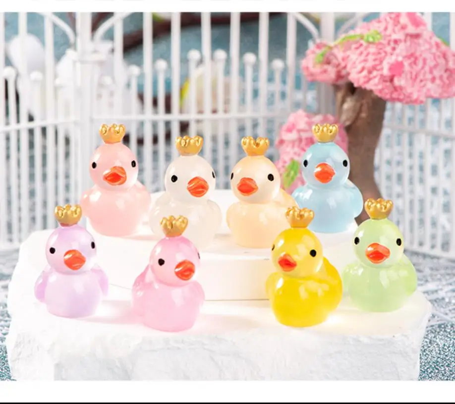 

100 Cute Resin Cartoon Sunglasses Duck Crafts Dollhouse Earring Charms DIY Animal For Necklace Keychains Hand Jewelry Accessory