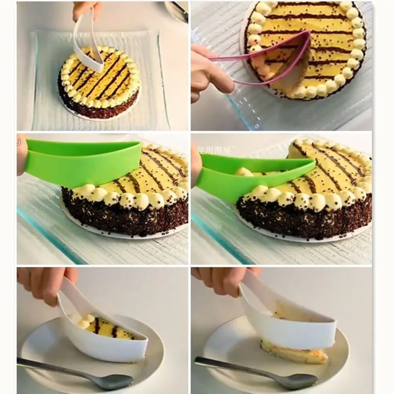 Birthday Cake Divider Food Grade Plastic Cake Knife Slicer Pie Cookies Fondant Pizza Tools Kitchen