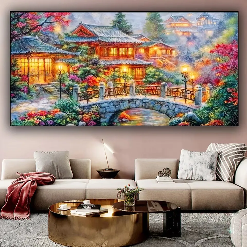 Фэнтези сельская осень сеньер сделай сам алмазная живопись новинка 2025 года