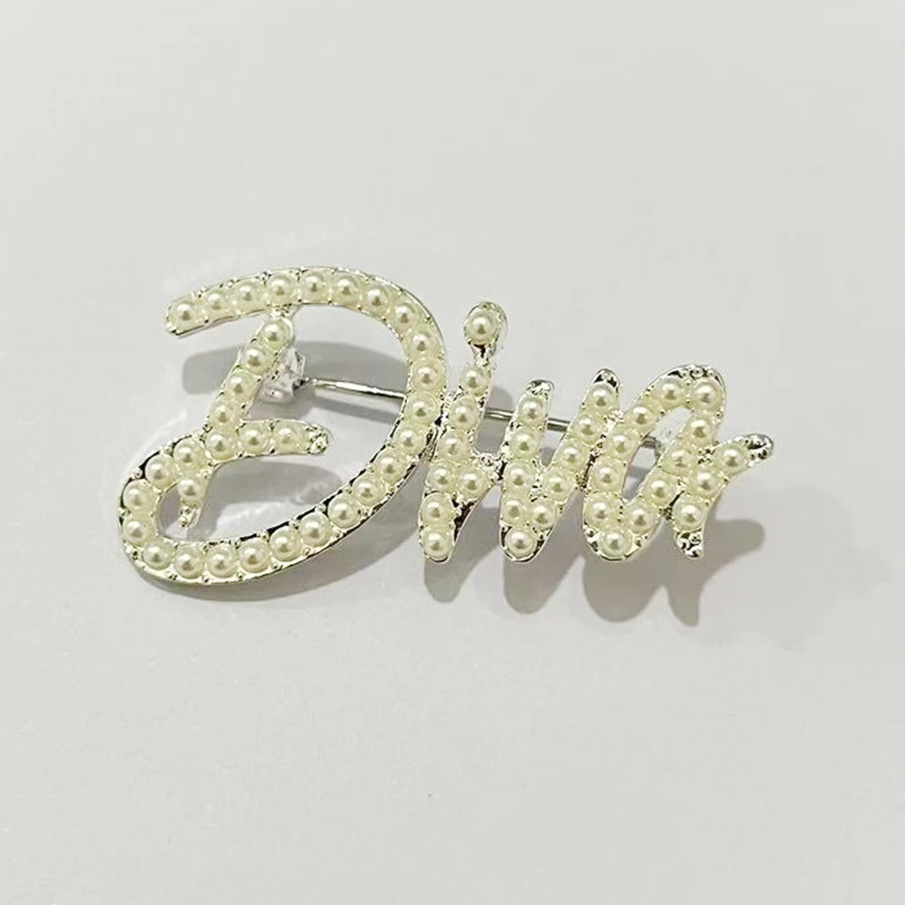 Новая греческая брошь для женского общества Diva Whita с жемчугом и камнем длинные