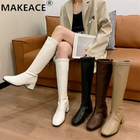 women boots winter high boots fashion short plush warm platform boots casual fashion boots 2021 new 42 large size womens shoes